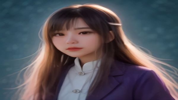 寡妇迷情经典场景一，女主角陈慕兰在雨中独自站立，背景是模糊的街灯，情绪压抑又带着隐约的解放感